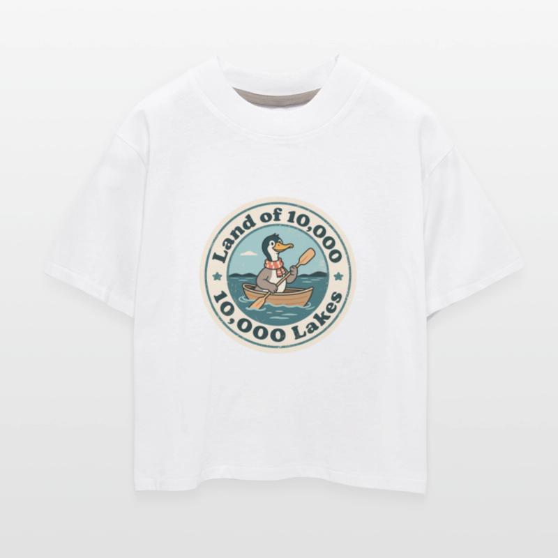 Retro Minnesota Badge Loon Bird with Scarf