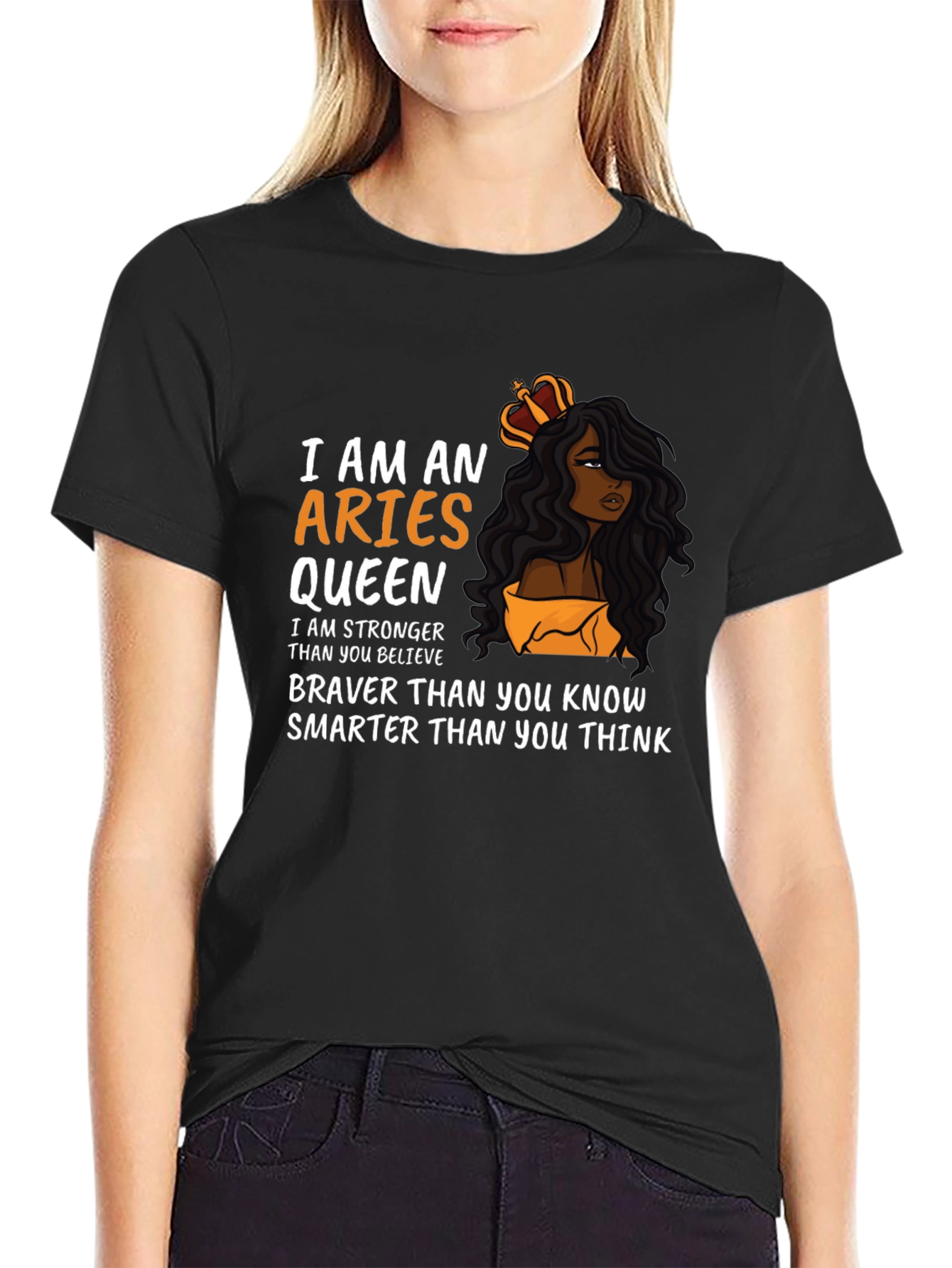 Aries Queen Graphic T-Shirt - Zodiac Sign Tee