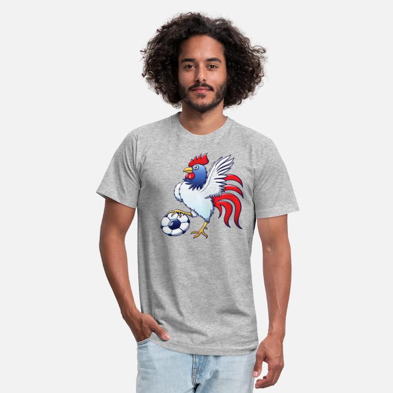 Rooster Posing and Stepping on a Soccer Ball