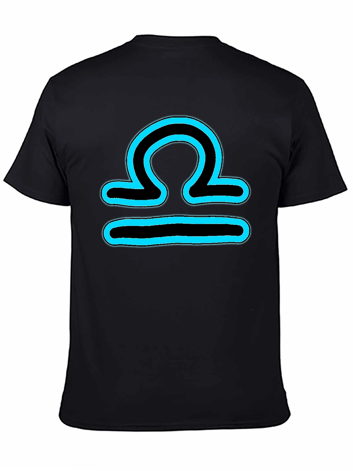 Libra Zodiac T-Shirt - Black Cotton Blend