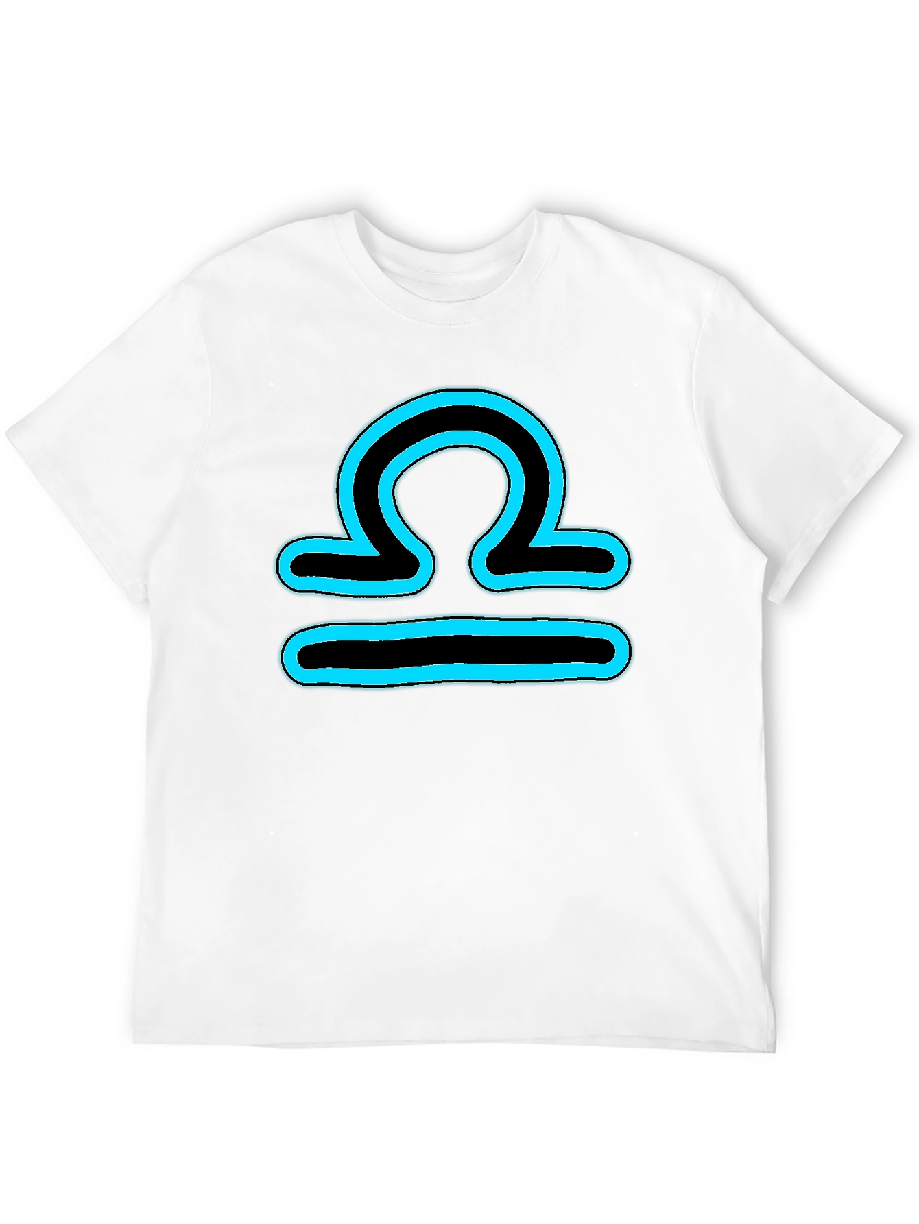 Libra Zodiac T-Shirt - Black Cotton Blend