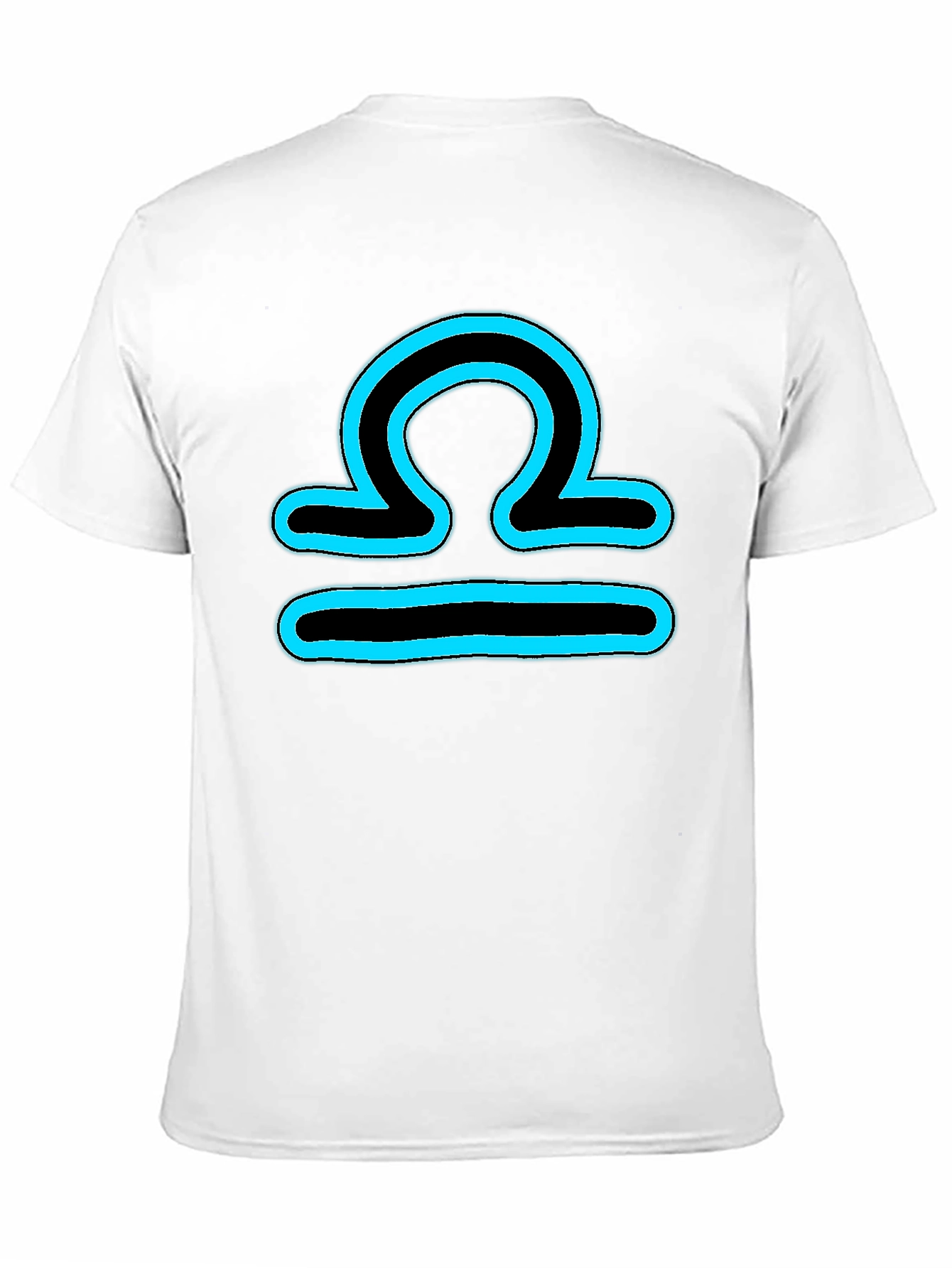 Libra Zodiac T-Shirt - Black Cotton Blend