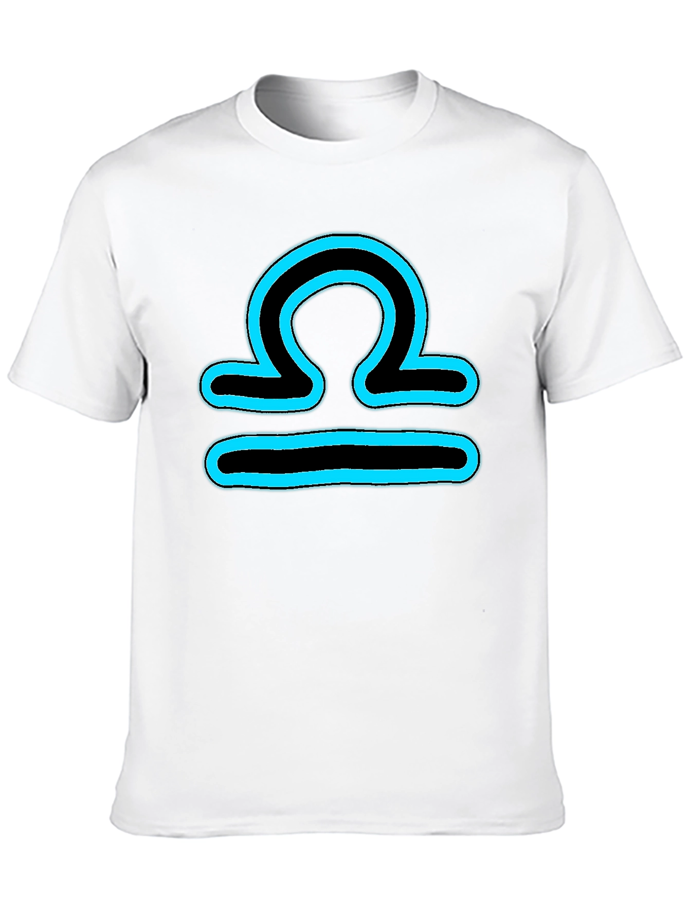 Libra Zodiac T-Shirt - Black Cotton Blend