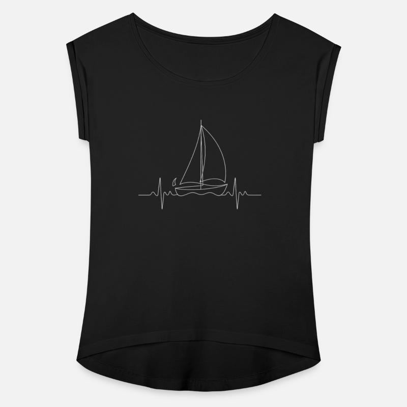 Sailboat Lover Heartbeat EKG Beach Adventure