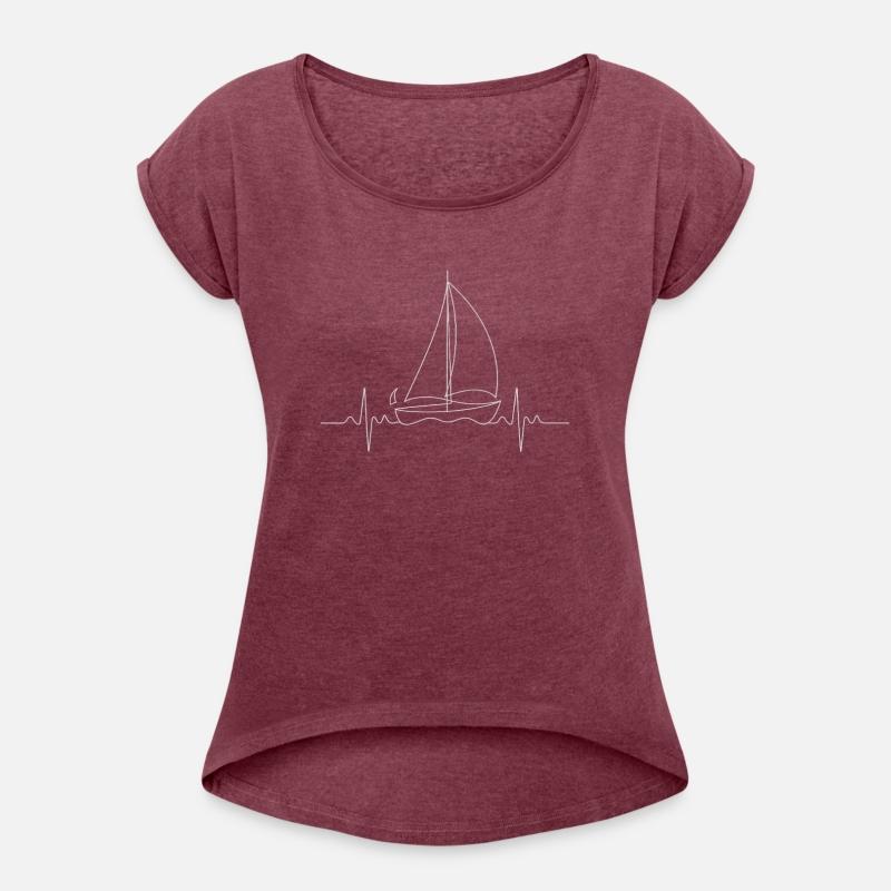 Sailboat Lover Heartbeat EKG Beach Adventure