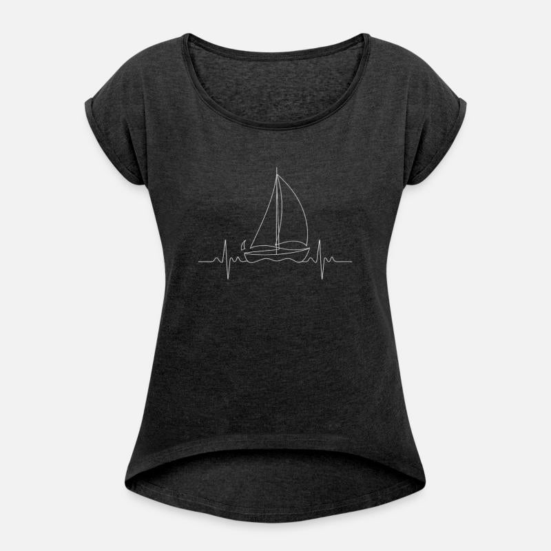 Sailboat Lover Heartbeat EKG Beach Adventure