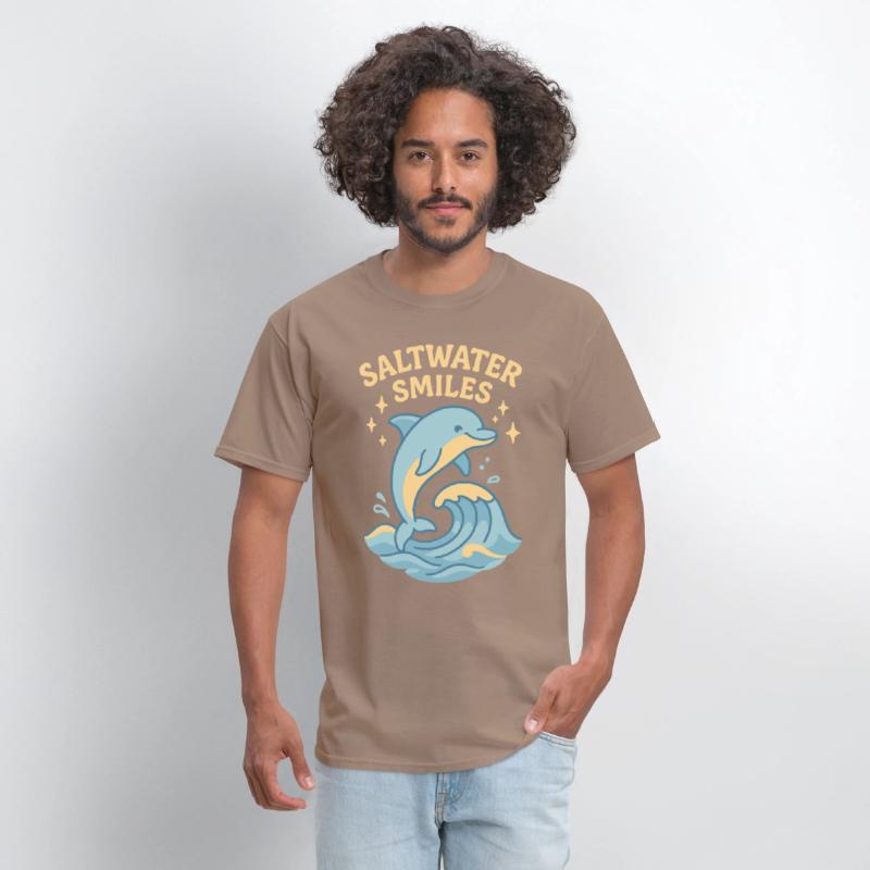 Saltwater Smiles | Cute Dolphin Wave Design