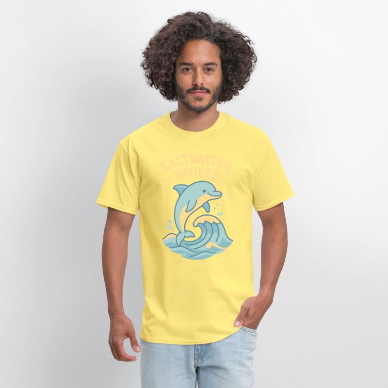 Saltwater Smiles | Cute Dolphin Wave Design