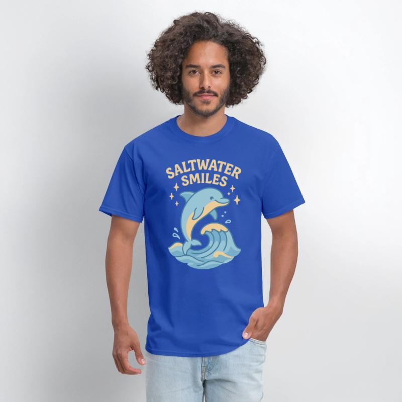Saltwater Smiles | Cute Dolphin Wave Design