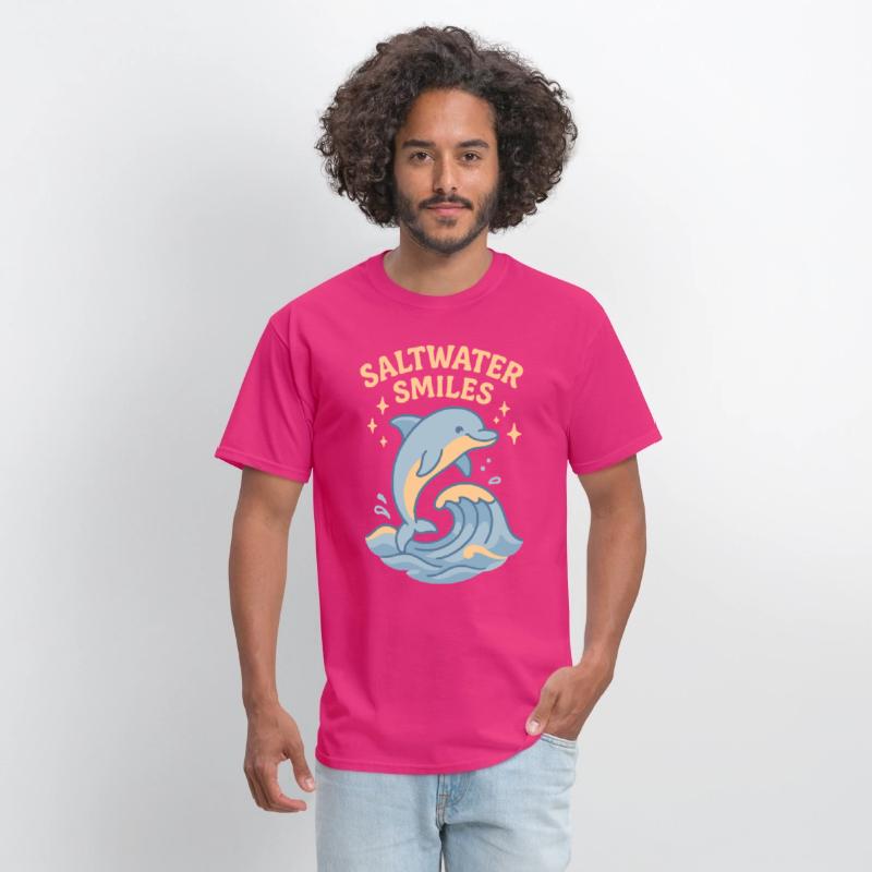 Saltwater Smiles | Cute Dolphin Wave Design