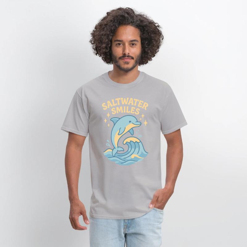 Saltwater Smiles | Cute Dolphin Wave Design