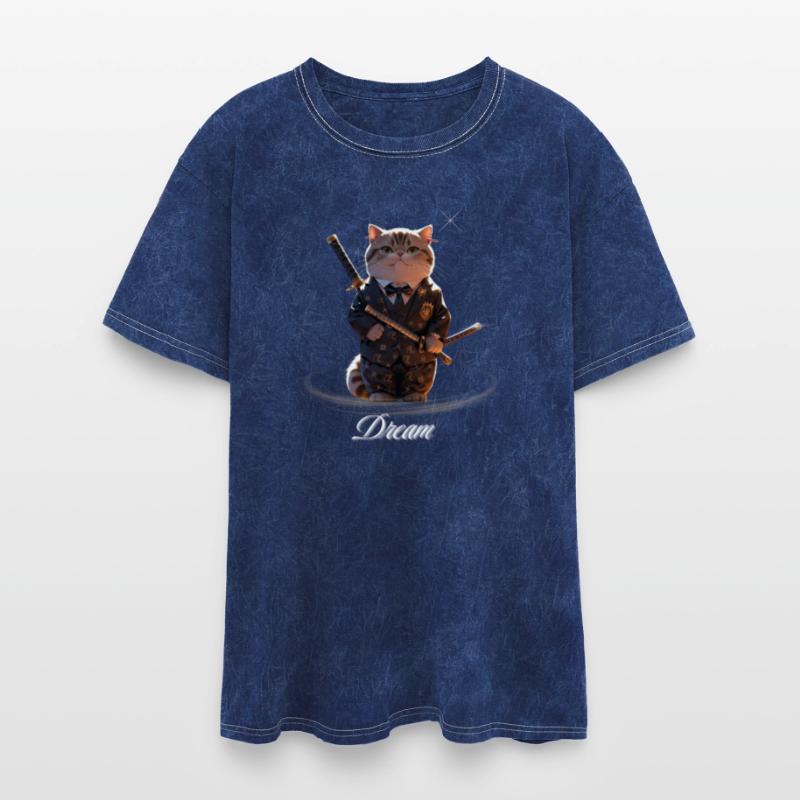 Samurai Cat in Formal Kimono