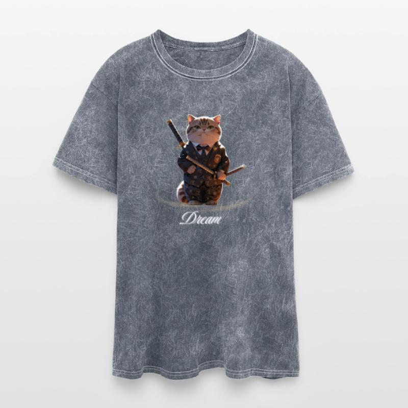 Samurai Cat in Formal Kimono