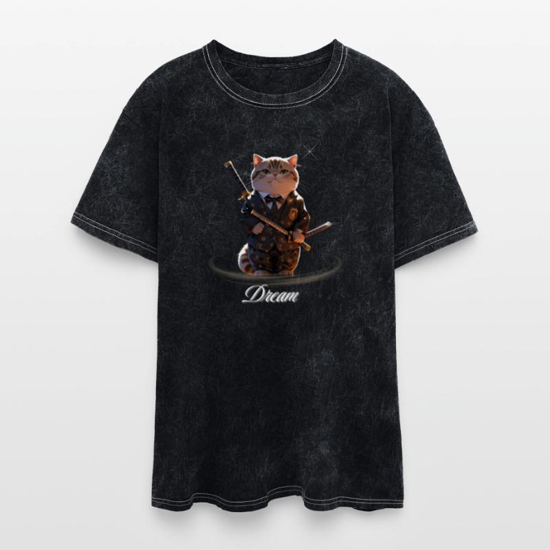 Samurai Cat in Formal Kimono