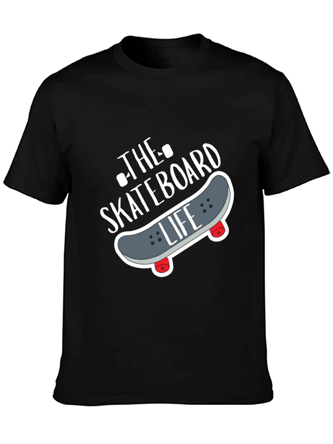 Skateboard Life Graphic Tee - Black