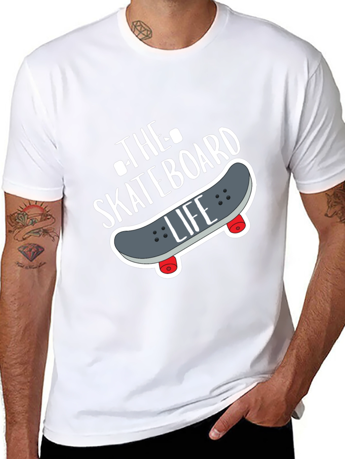 Skateboard Life Graphic Tee - Black