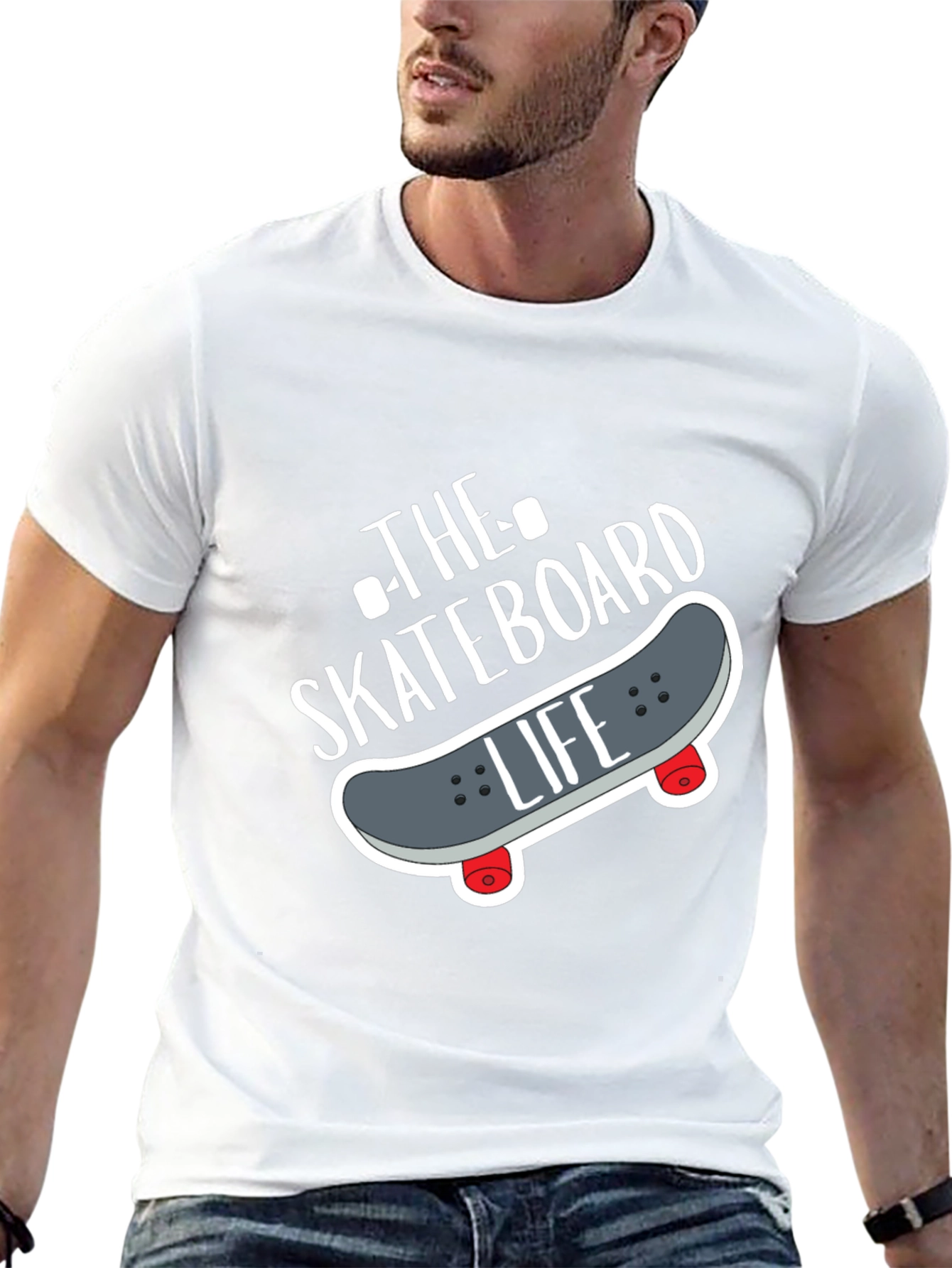 Skateboard Life Graphic Tee - Black