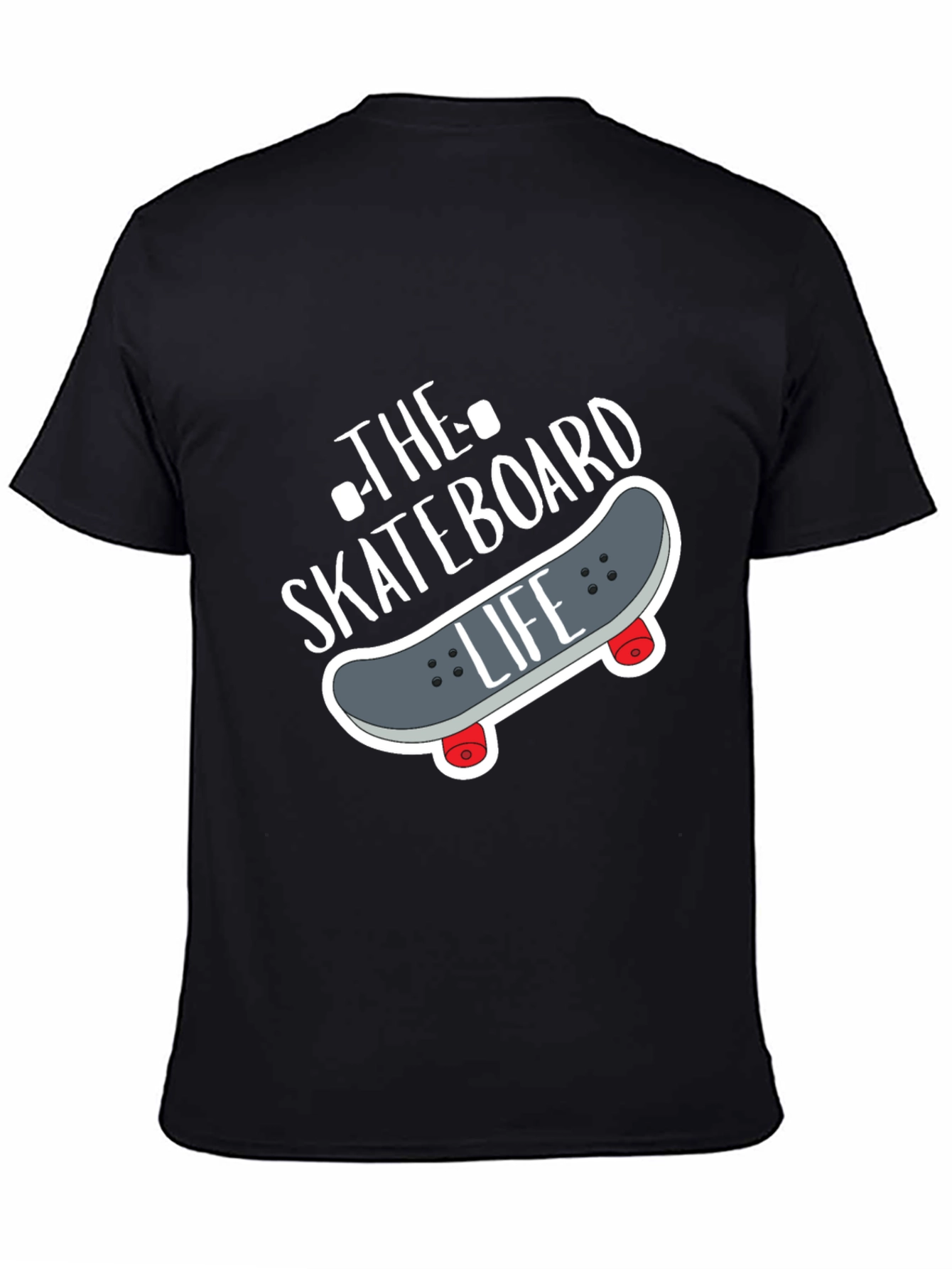 Skateboard Life Graphic Tee - Black
