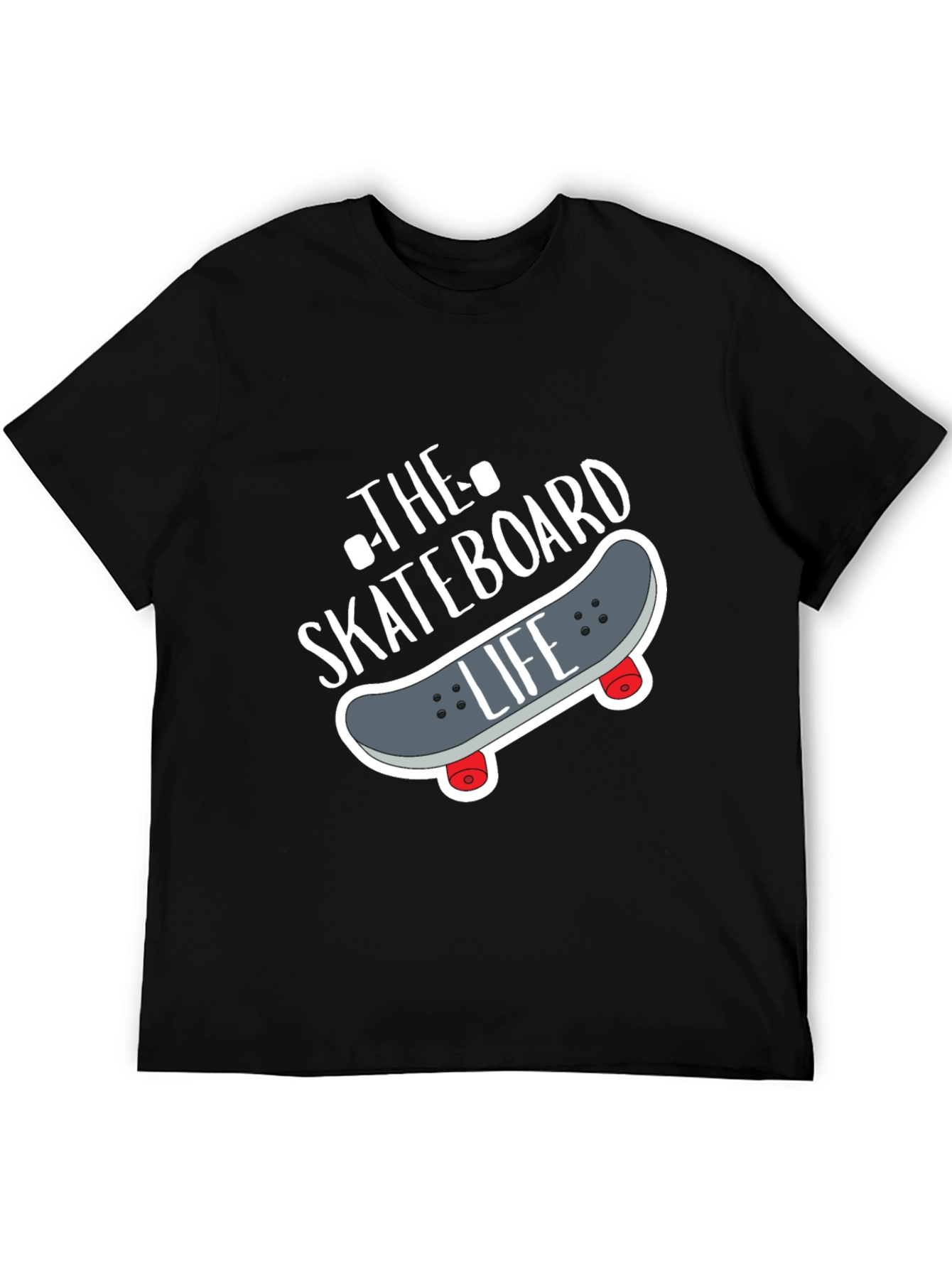 Skateboard Life Graphic Tee - Black
