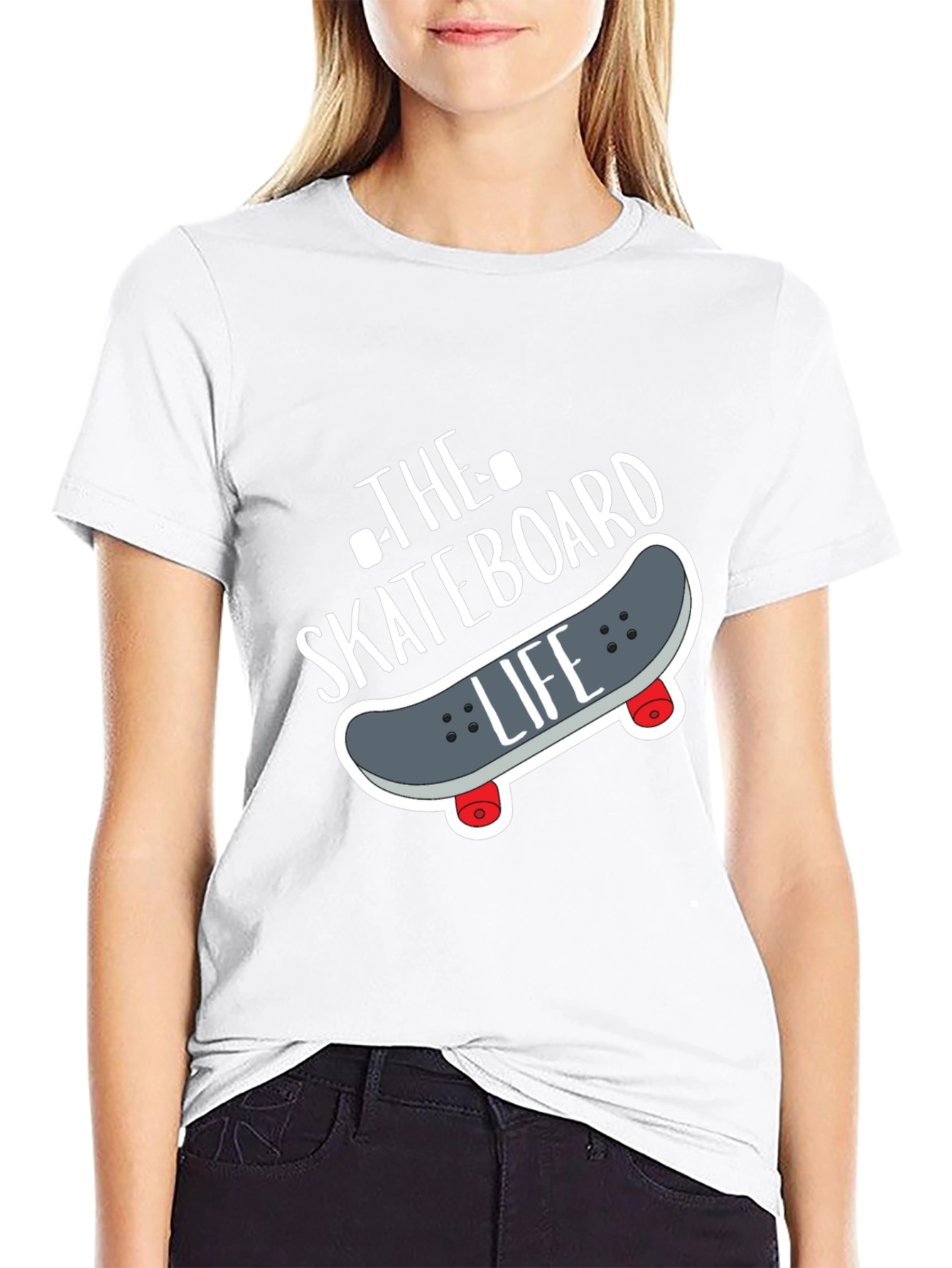 Skateboard Life Graphic Tee - Black