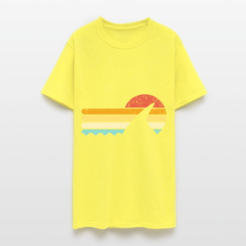 Sharks Fin Retro Sunset Vintage Shark Lover Retro