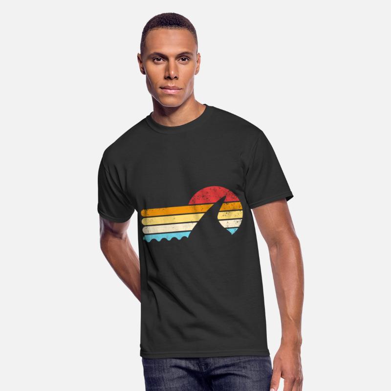 Sharks Fin Retro Sunset Vintage Shark Lover Retro