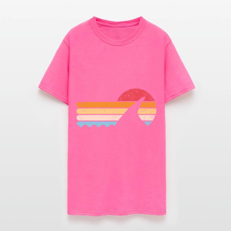 Sharks Fin Retro Sunset Vintage Shark Lover Retro