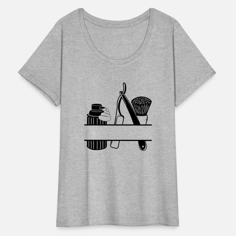 Shaving foam, knife and brush, shaving logo