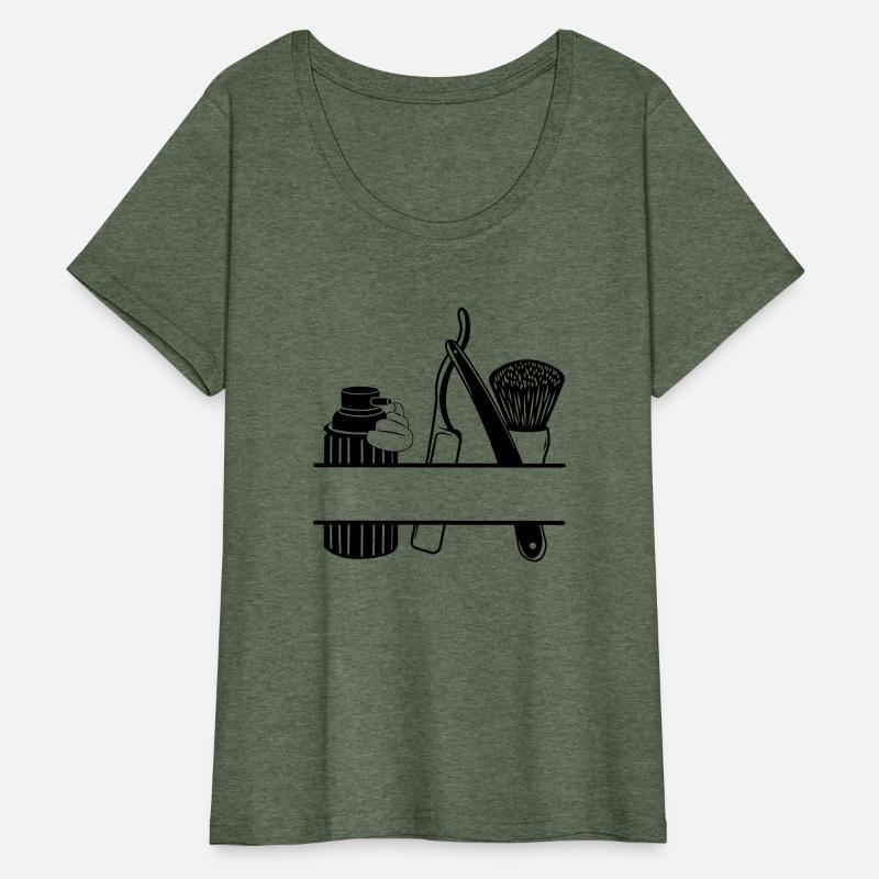 Shaving foam, knife and brush, shaving logo