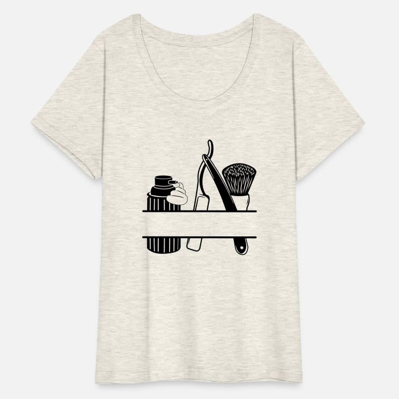 Shaving foam, knife and brush, shaving logo