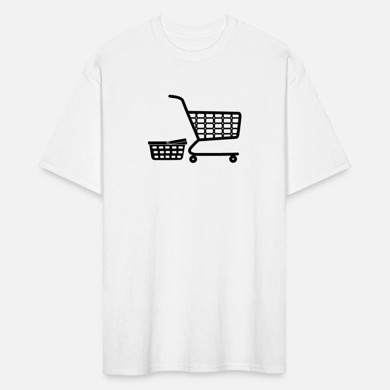Shopping cart and basket logo for shop or supermar