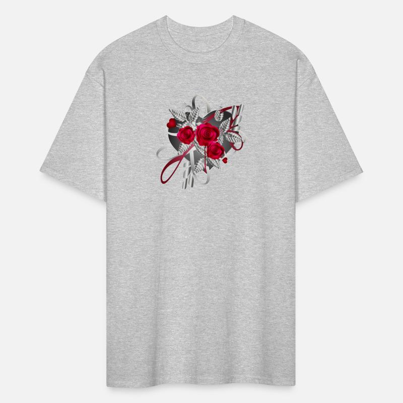 Silver colored Valentine's Day composition