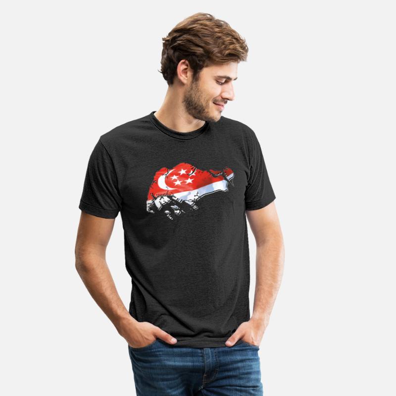 Singapore Flag in Singapore Map