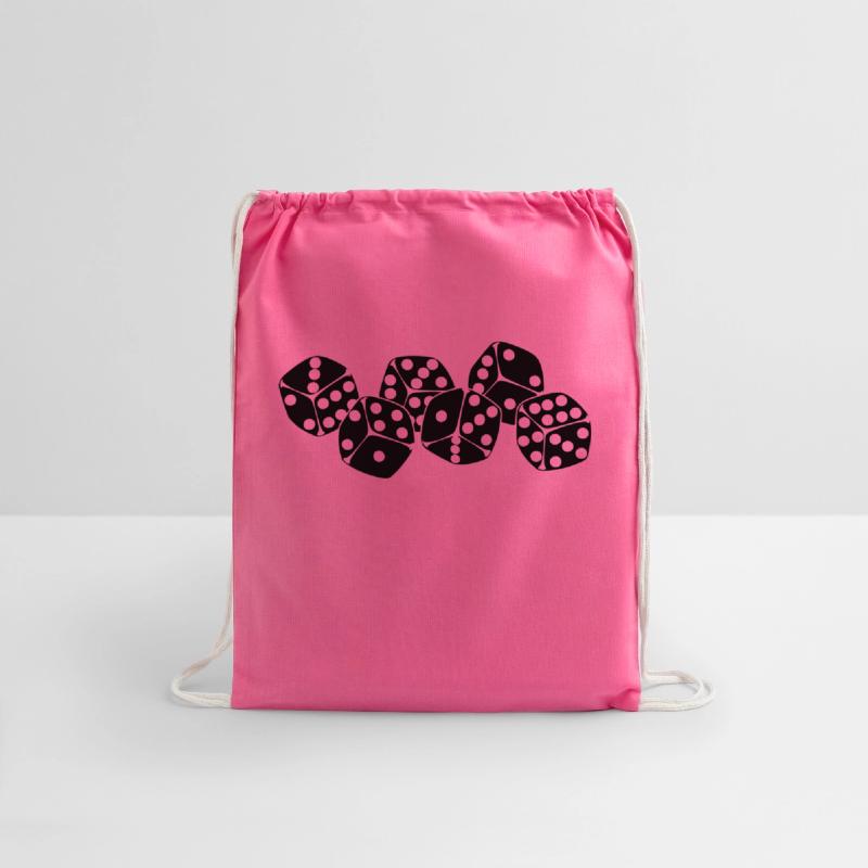 Six dice side by side