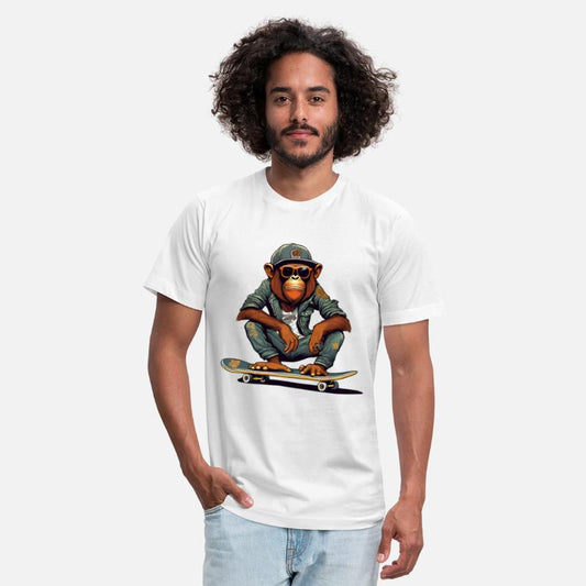 Skateboarding Primate on Wheels