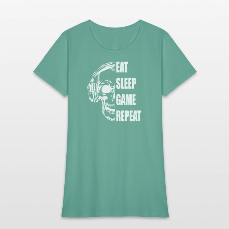 Skull Gaming Motif with Playful Typography