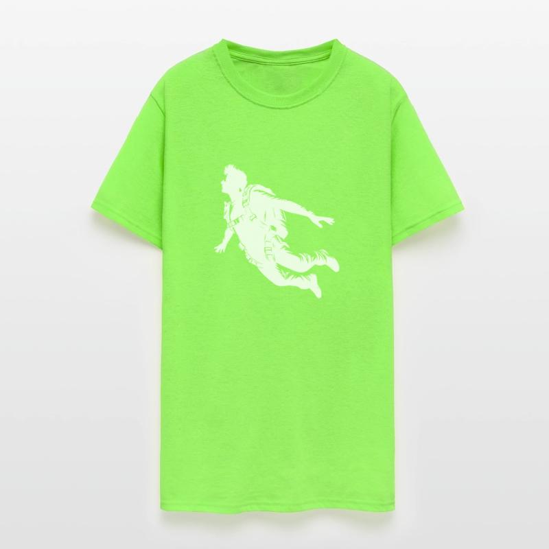 Skydiver Man During A Parachute Jump