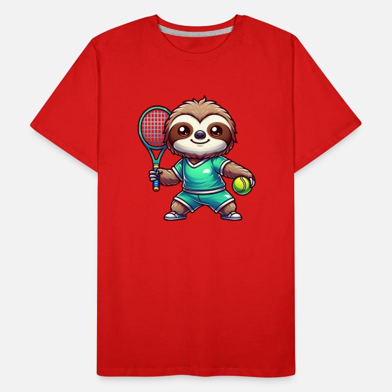 Sloth Tennis Player Cute Sport Design