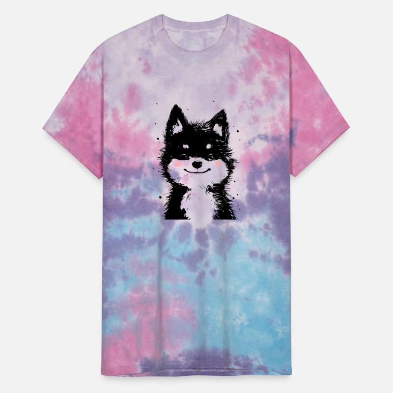 Smiling Black and White Dog