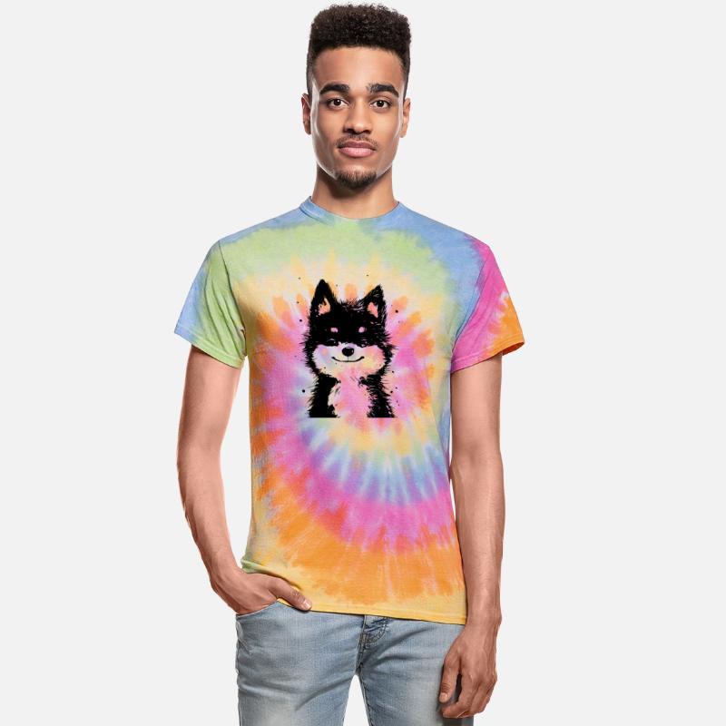 Smiling Black and White Dog