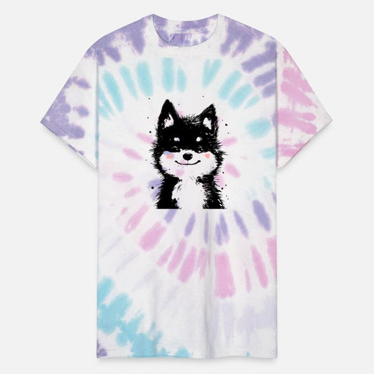 Smiling Black and White Dog