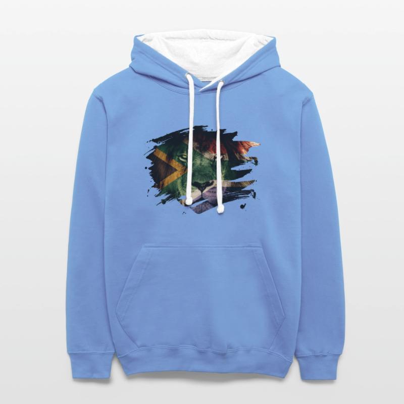 South Africa Flag & African Lion Picture