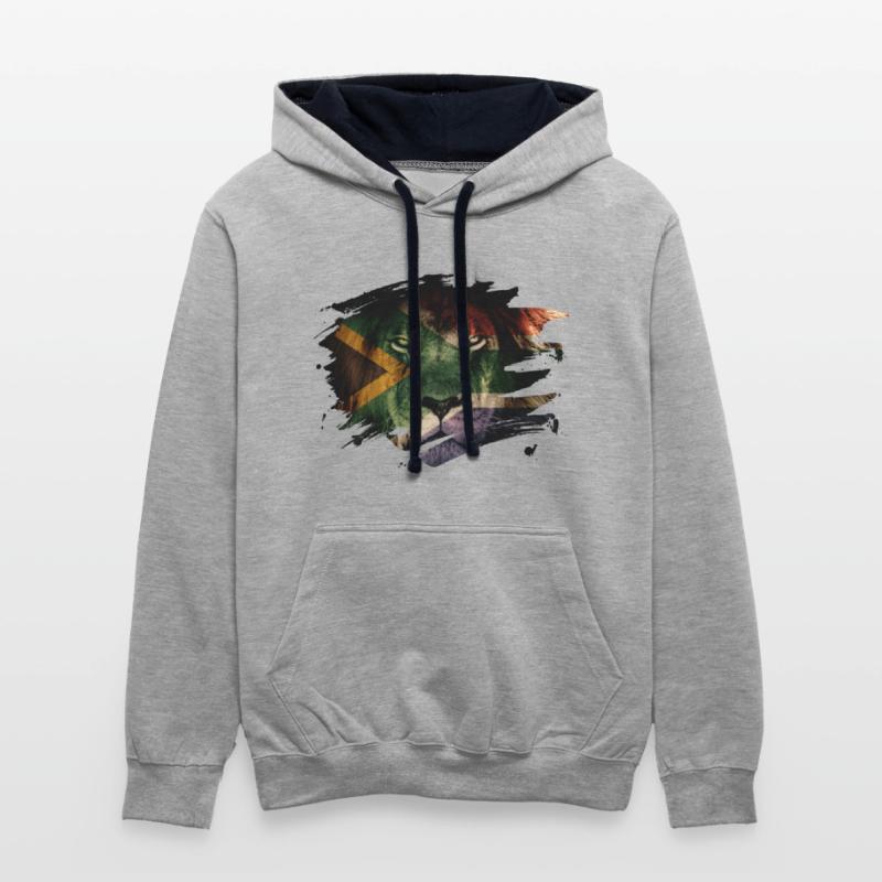 South Africa Flag & African Lion Picture