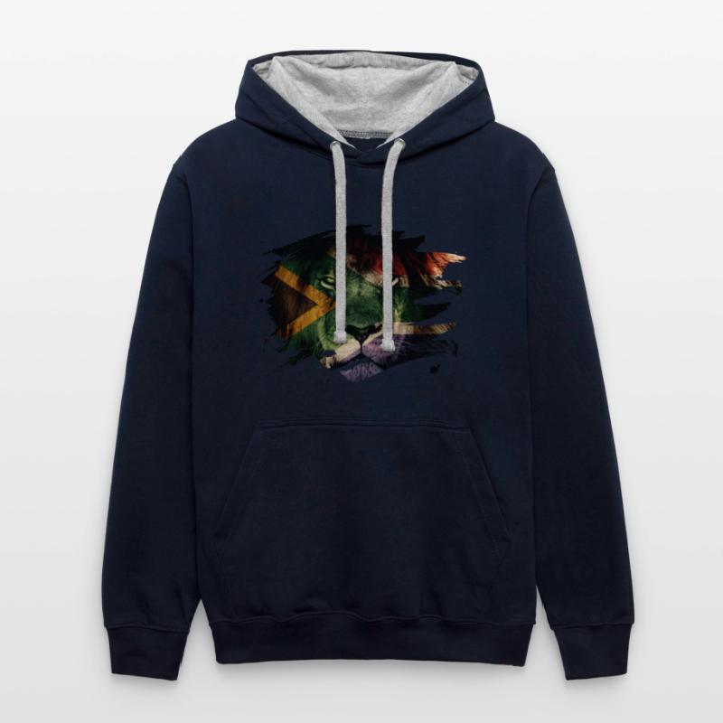 South Africa Flag & African Lion Picture