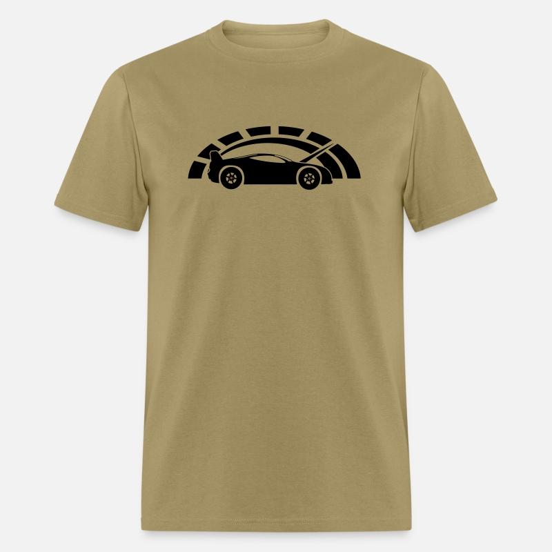 Sports car with speedometer