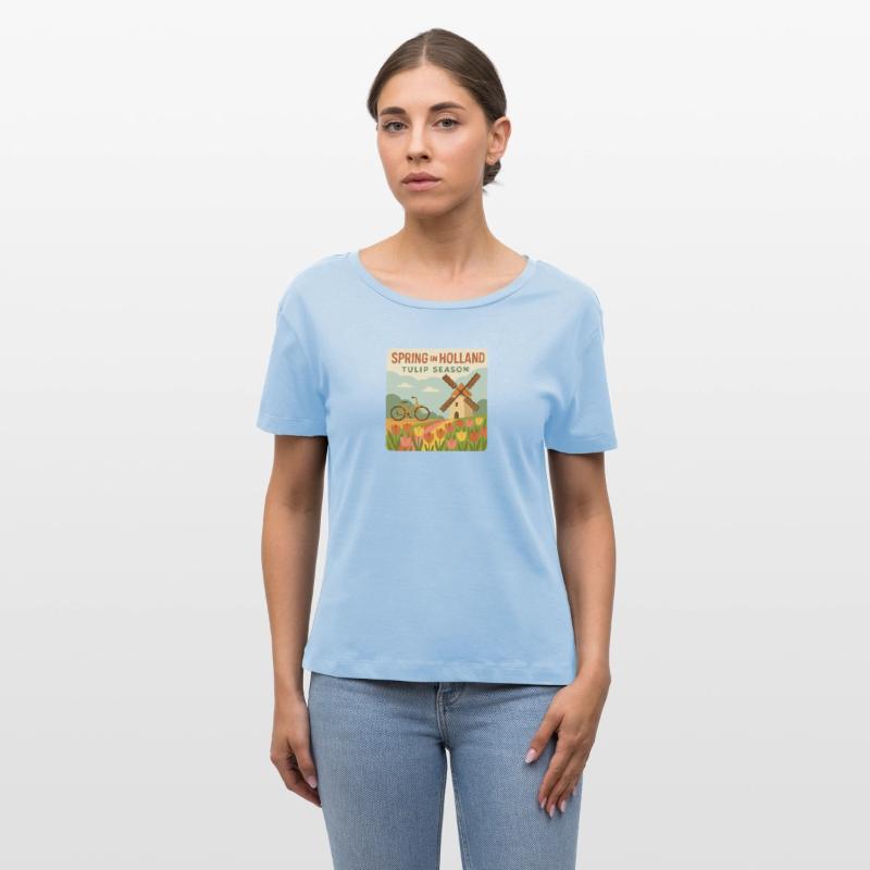 Spring in Holland Tulip Season Illustration