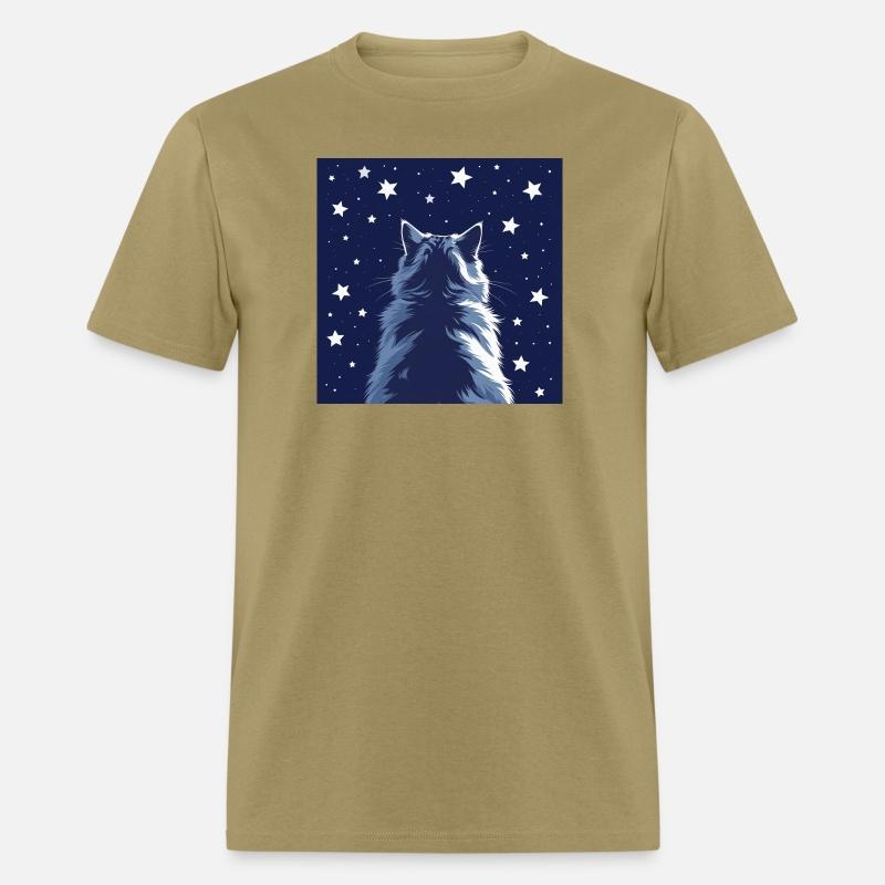 Star Gazer Cat Illustration