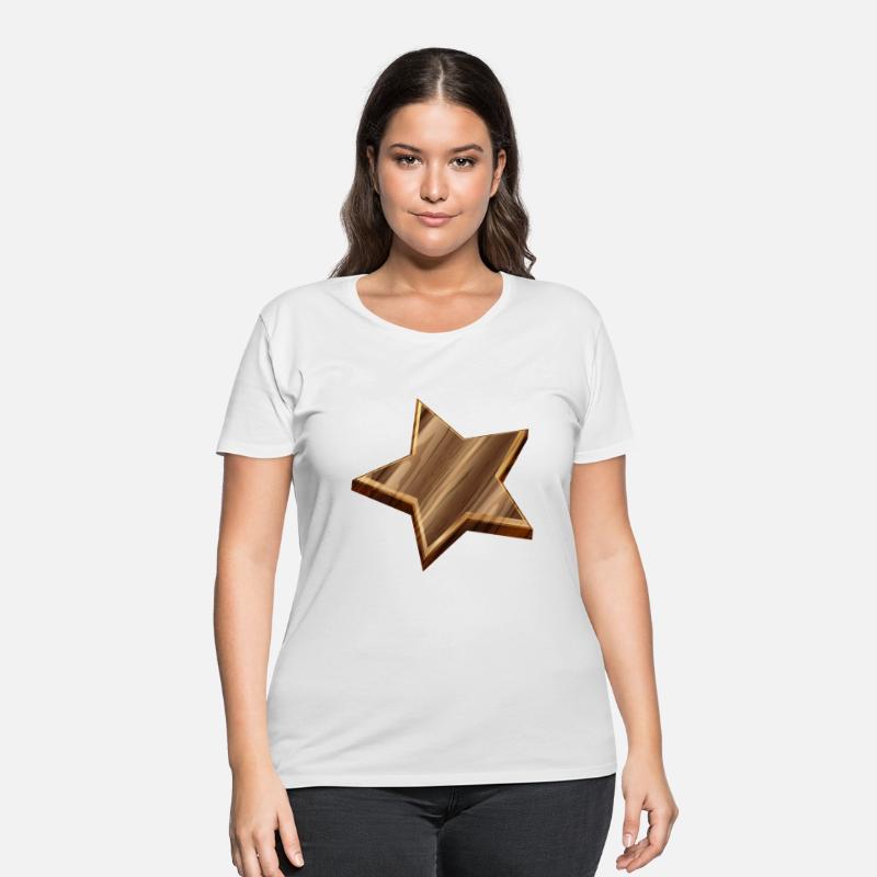 Star in dark wood look with grain