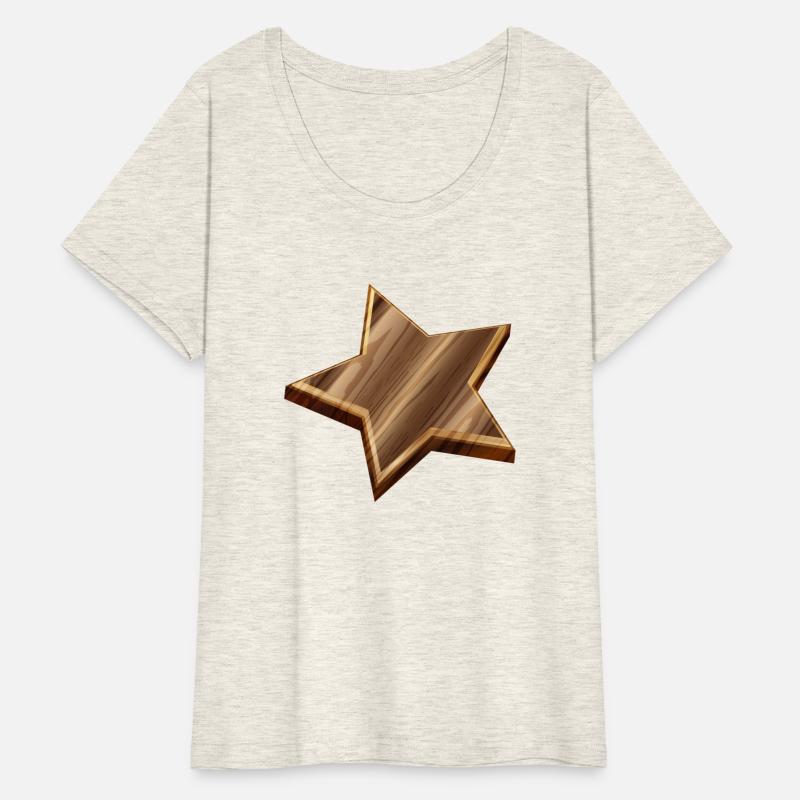 Star in dark wood look with grain