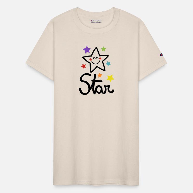 Star Lettering In Black